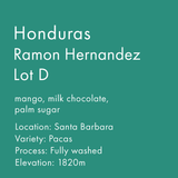 Honduras Ramon Hernandez Lot D